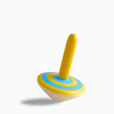 Montessori wooden spin top toy for toddlers . eco-friendly and handcrafted for sensory play.